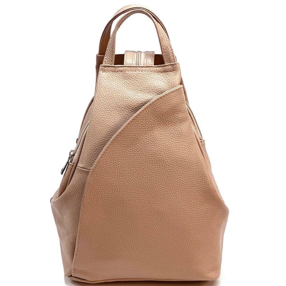 Dina Cow Leather Backpack Versatile and Stylish - Made In Italy