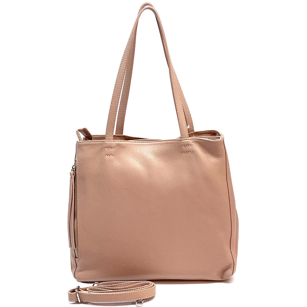 Ludovica Leather Shoulder Bag - Made In Italy