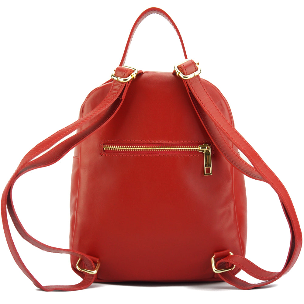 Basilia leather Backpack - Made In Italy