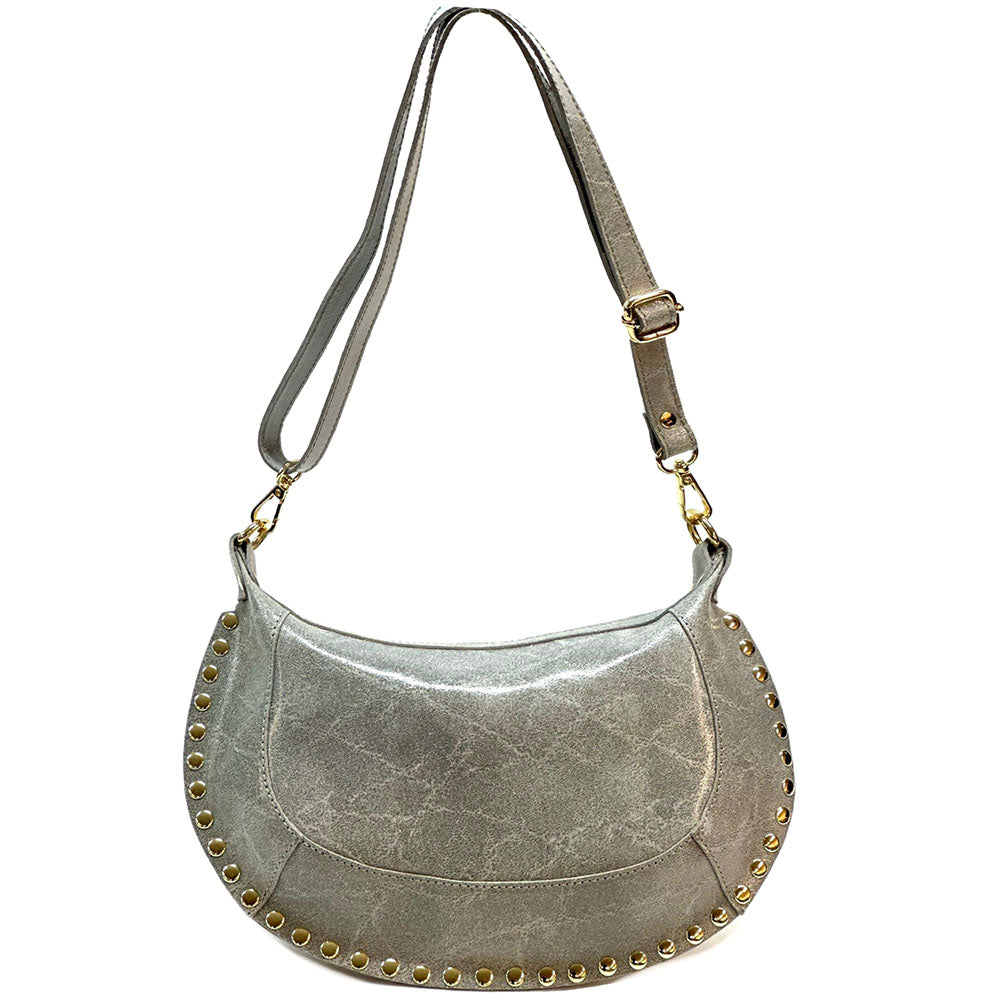 Rachele Cow Leather Crossbody Bag - Made In Italy