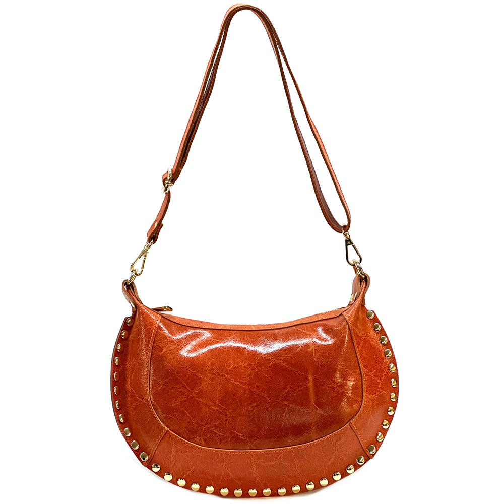 Rachele Cow Leather Crossbody Bag - Made In Italy