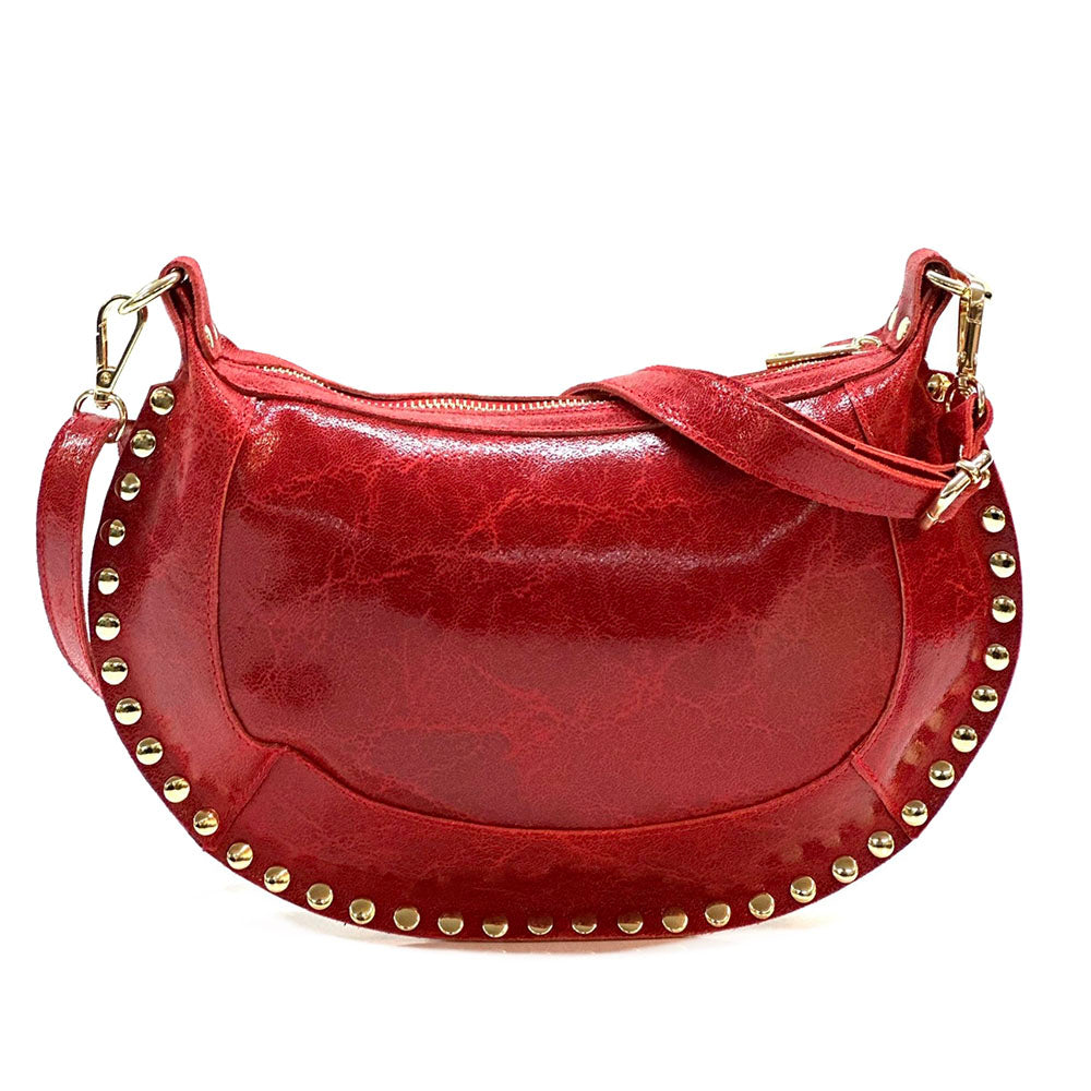 Rachele Cow Leather Crossbody Bag - Made In Italy