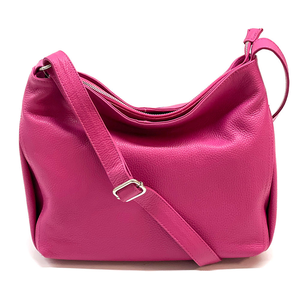Nerina Leather Hobo Bag - Made In Italy