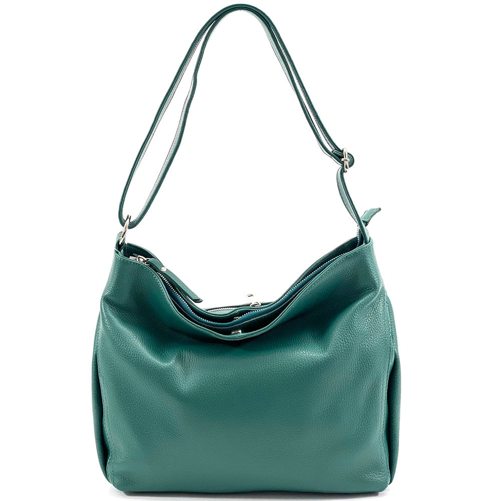 Nerina Leather Hobo Bag - Made In Italy