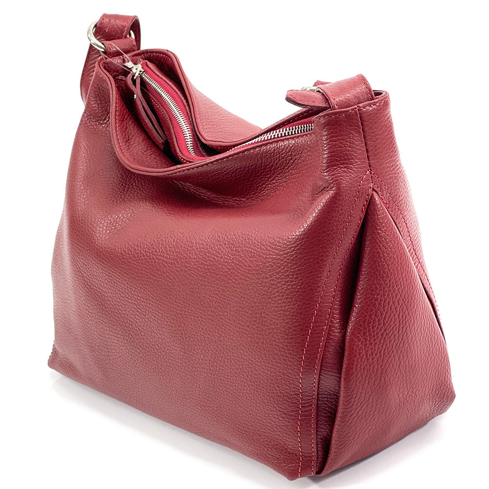 Nerina Leather Hobo Bag - Made In Italy