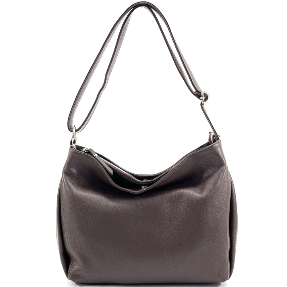 Nerina Leather Hobo Bag - Made In Italy