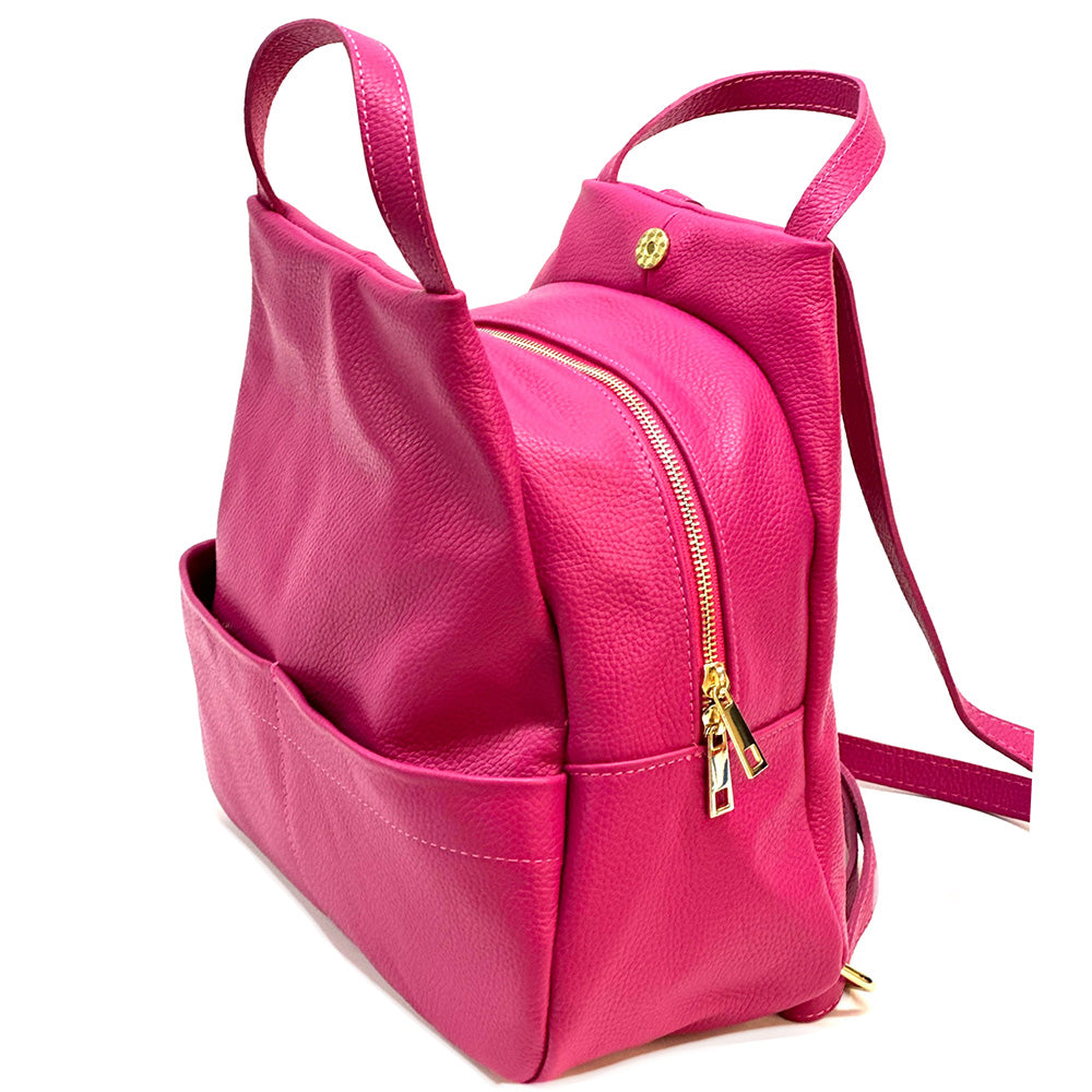 Elva Leather Backpack - Made In Italy
