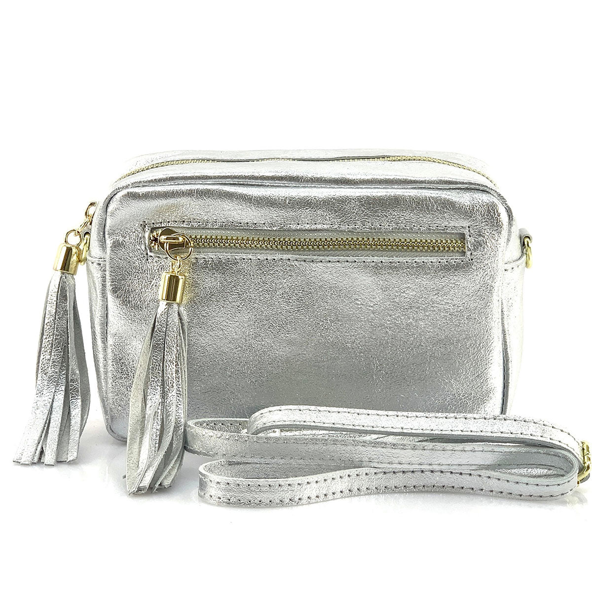Solea Italian Leather Tassel Clutch & Crossbody Bag - Made In Italy