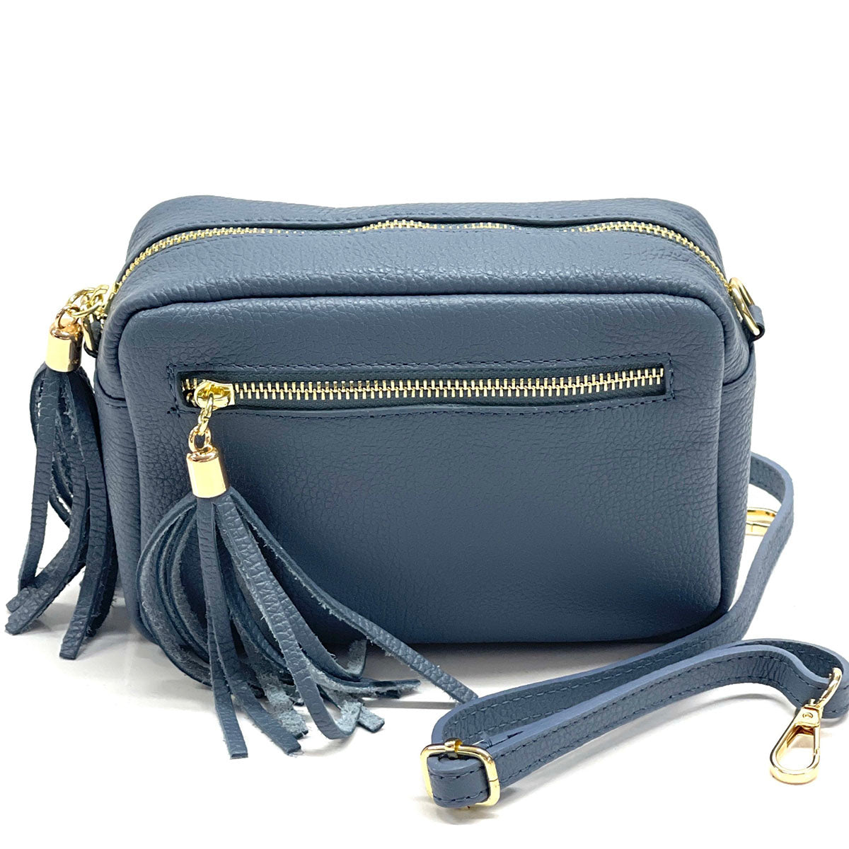 Solea Italian Leather Tassel Clutch & Crossbody Bag - Made In Italy