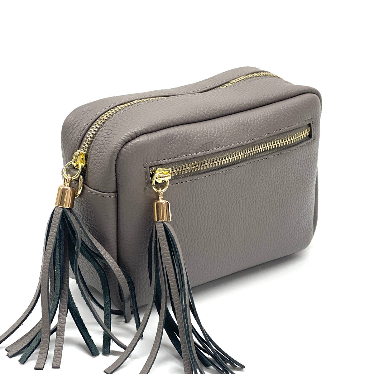 Solea Italian Leather Tassel Clutch & Crossbody Bag - Made In Italy