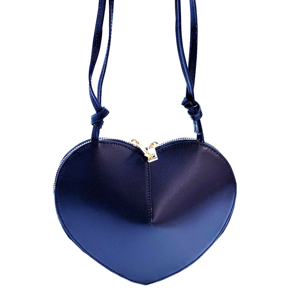 Cuoretta Mini Heart-Shaped Leather Crossbody Bag - Made In Italy