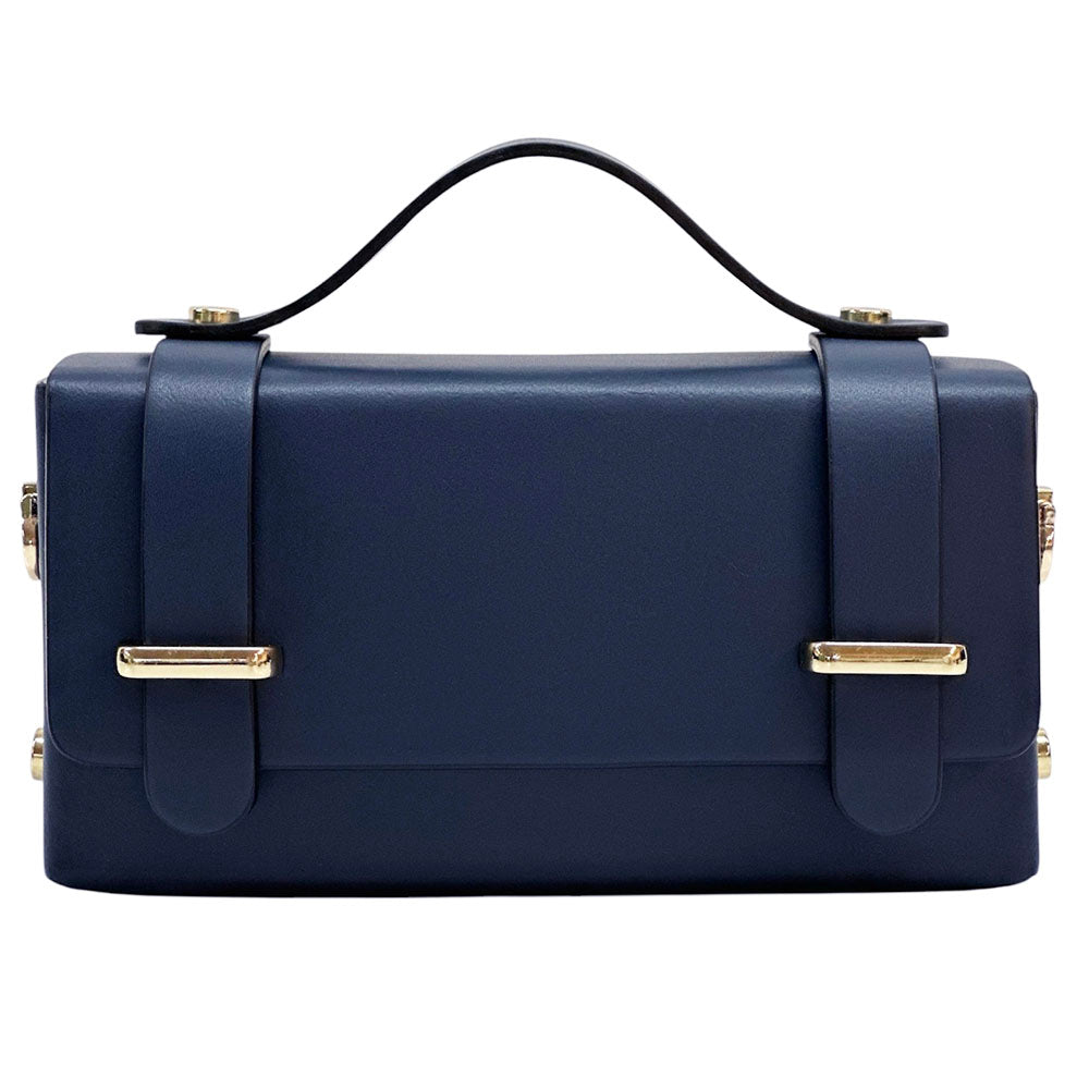 Bruna Mini Structured Leather Handbag - Made In Italy