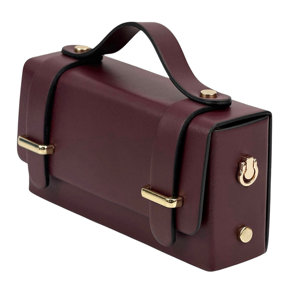 Bruna Mini Structured Leather Handbag - Made In Italy