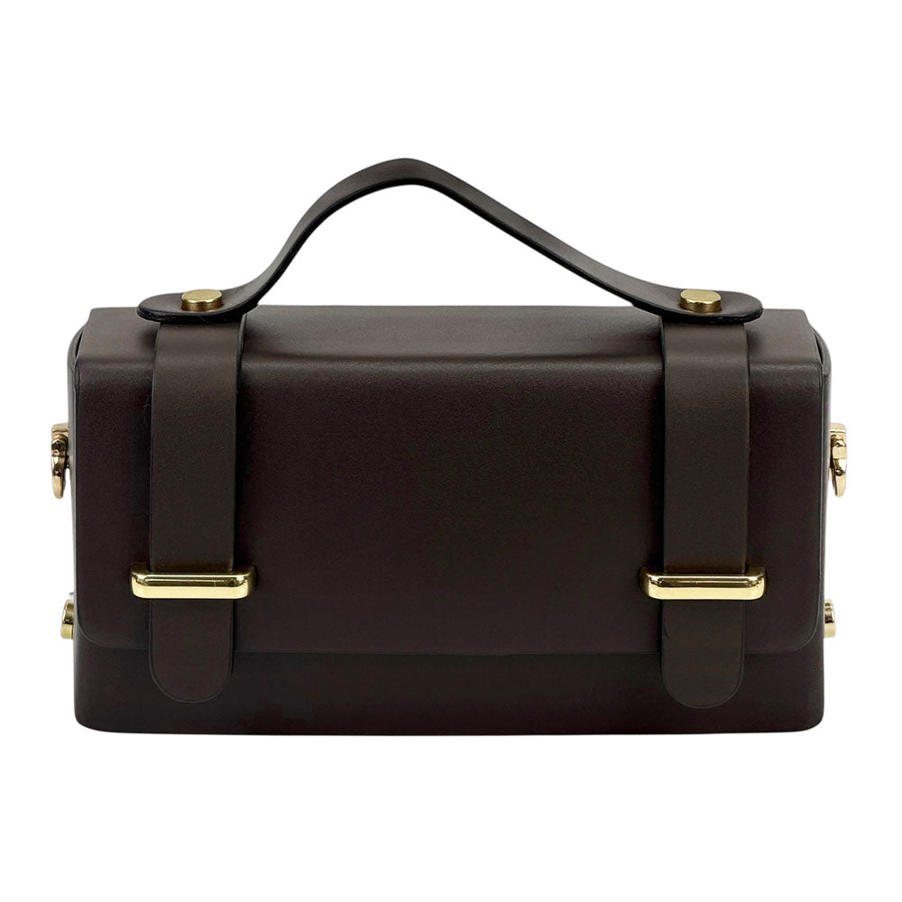 Bruna Mini Structured Leather Handbag - Made In Italy