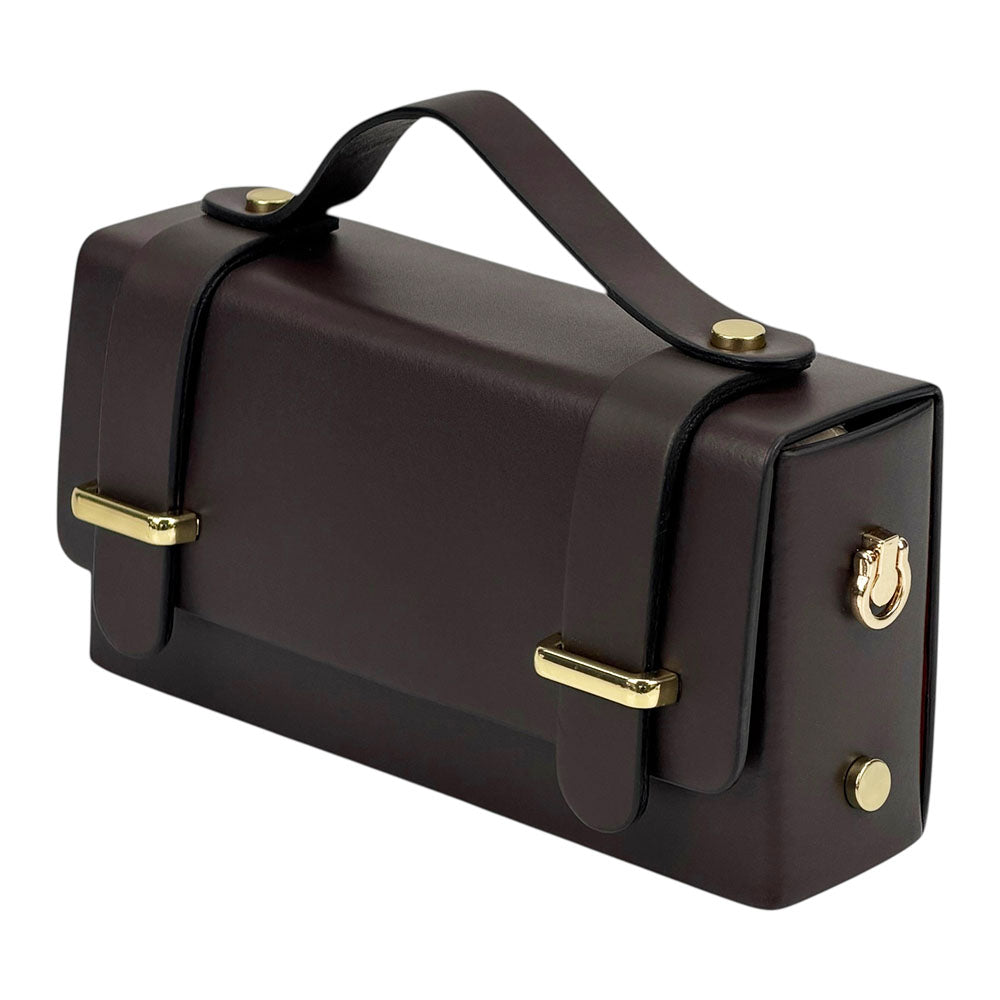 Bruna Mini Structured Leather Handbag - Made In Italy
