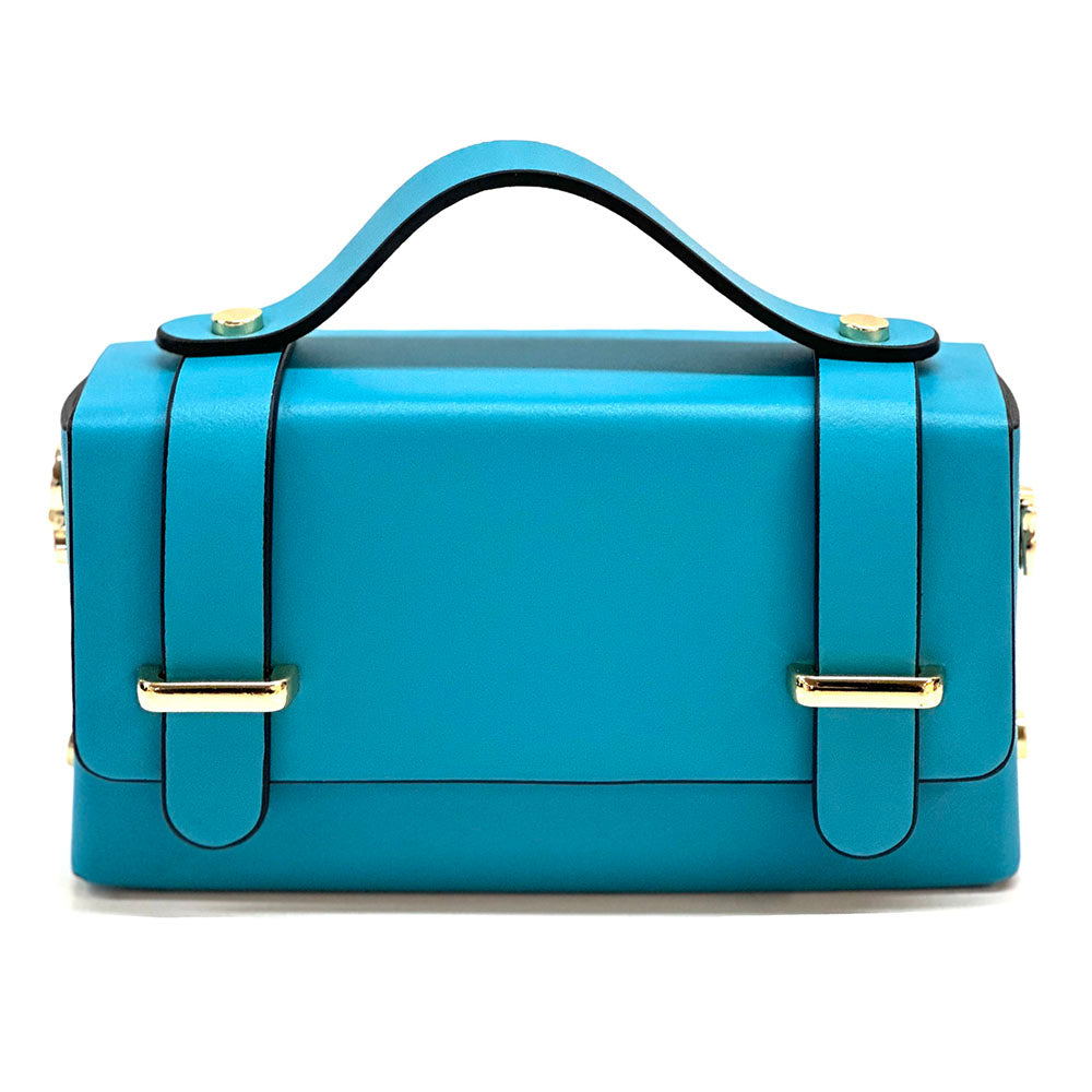 Bruna Mini Structured Leather Handbag - Made In Italy