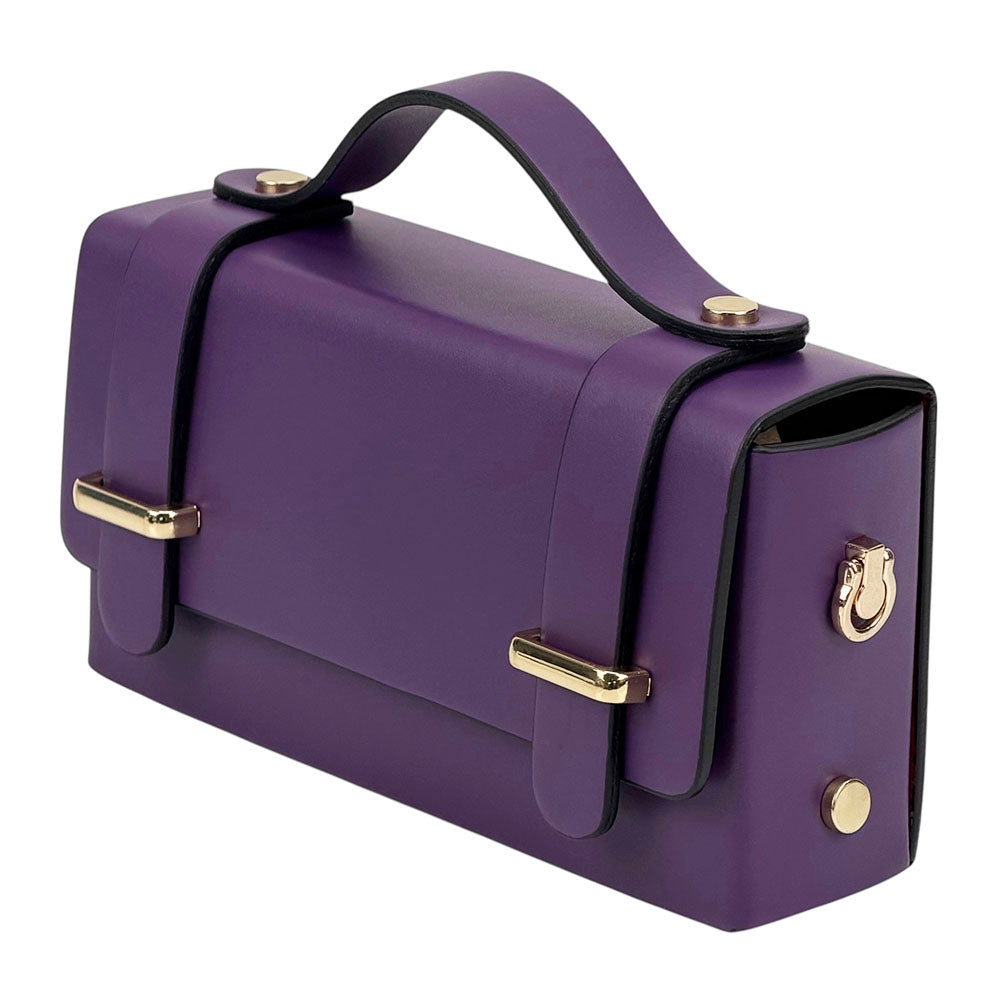 Bruna Mini Structured Leather Handbag - Made In Italy