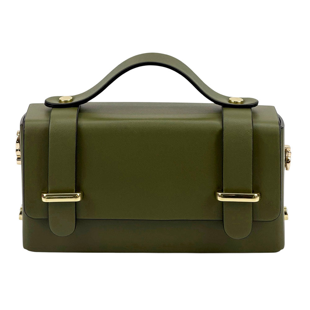 Bruna Mini Structured Leather Handbag - Made In Italy