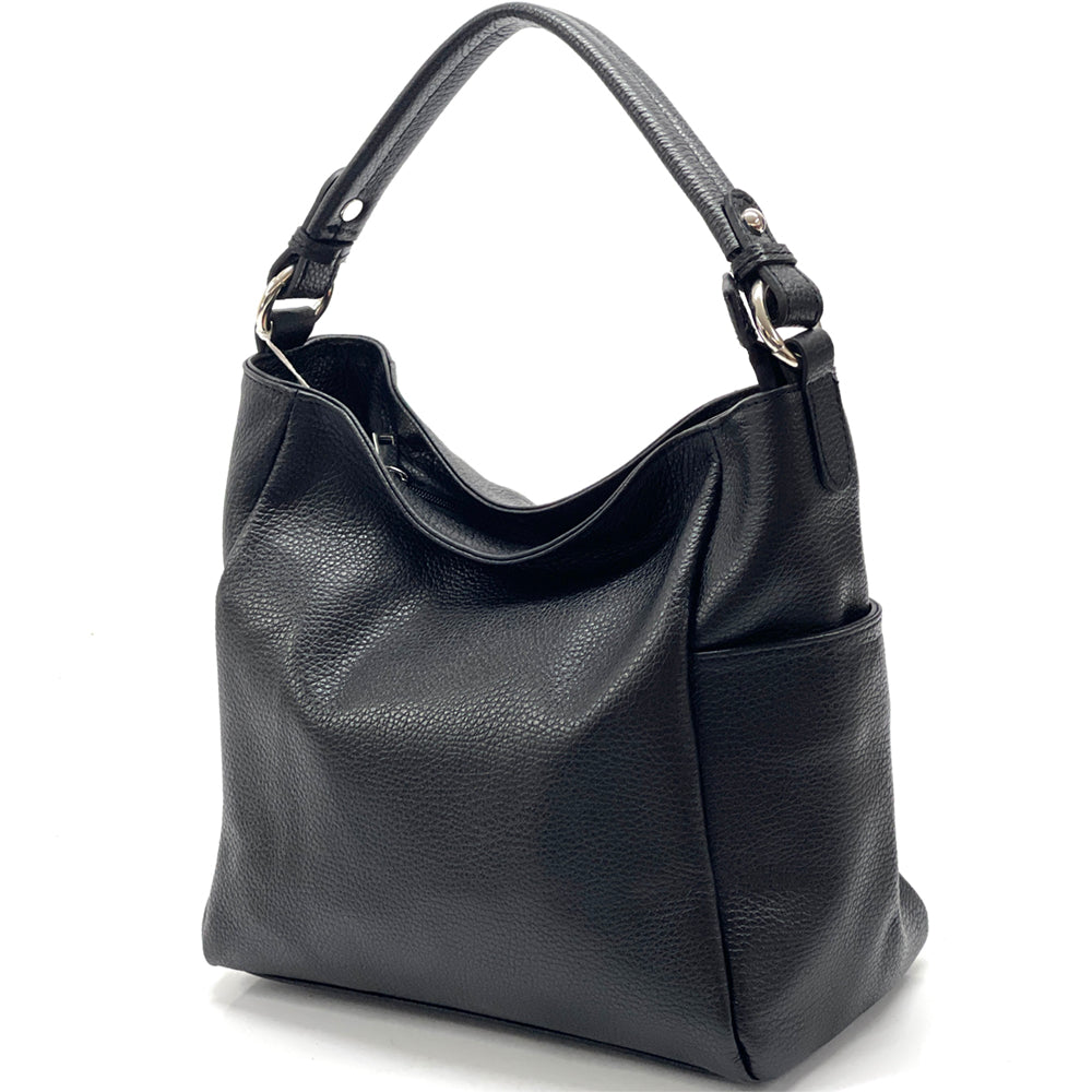 Betta Leather Shoulder Bag - Made In Italy
