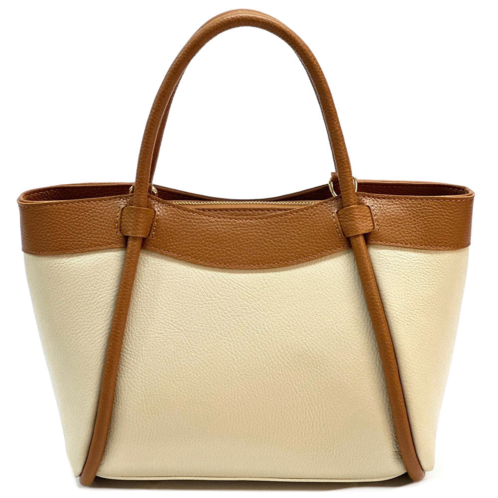 Carina Leather Tote Bag - Made In Italy