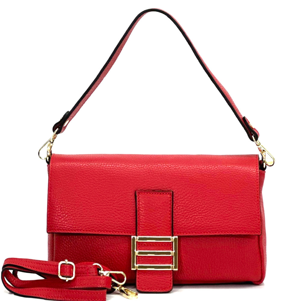 Elisabetta Shoulder Calf-Skin Leather Bag - Made In Italy