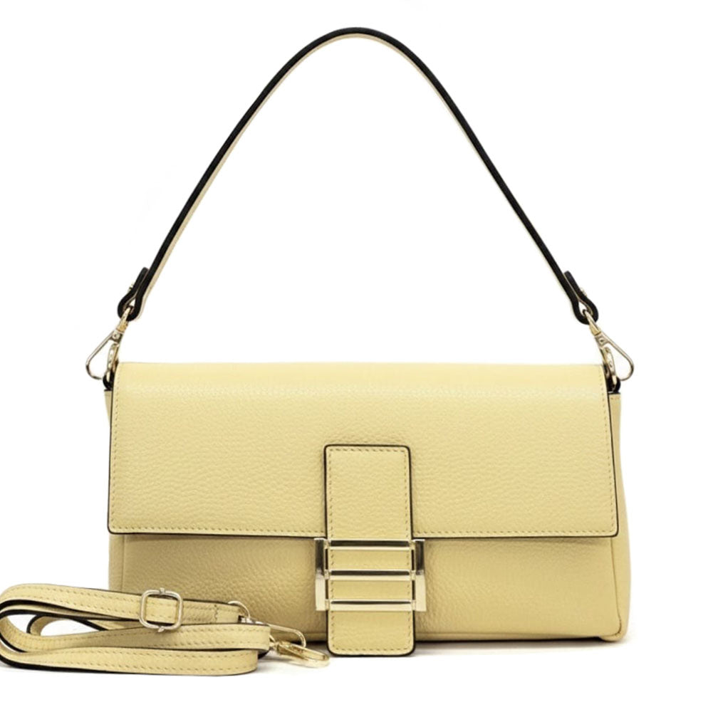 Elisabetta Shoulder Calf-Skin Leather Bag - Made In Italy