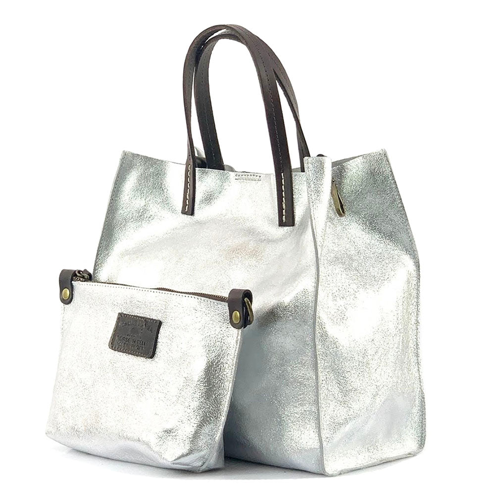 Zama cow Leather Handbag - Made In Italy