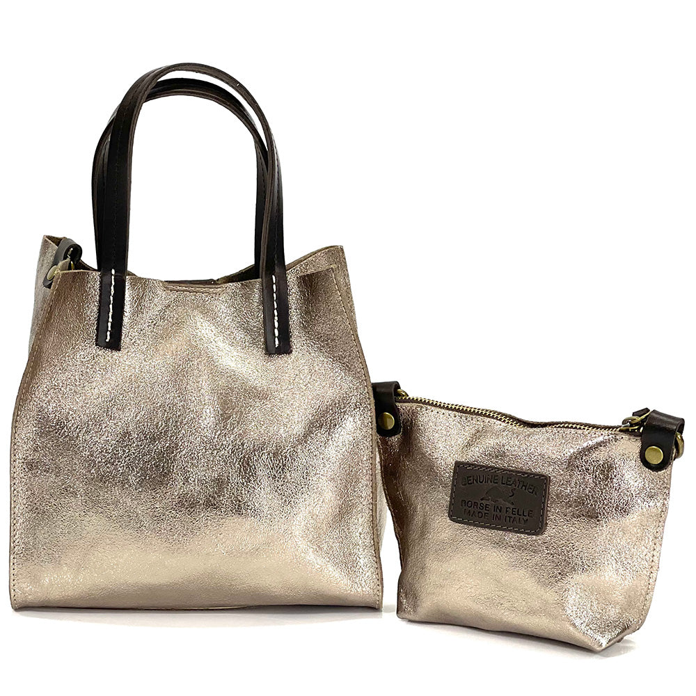 Zama cow Leather Handbag - Made In Italy