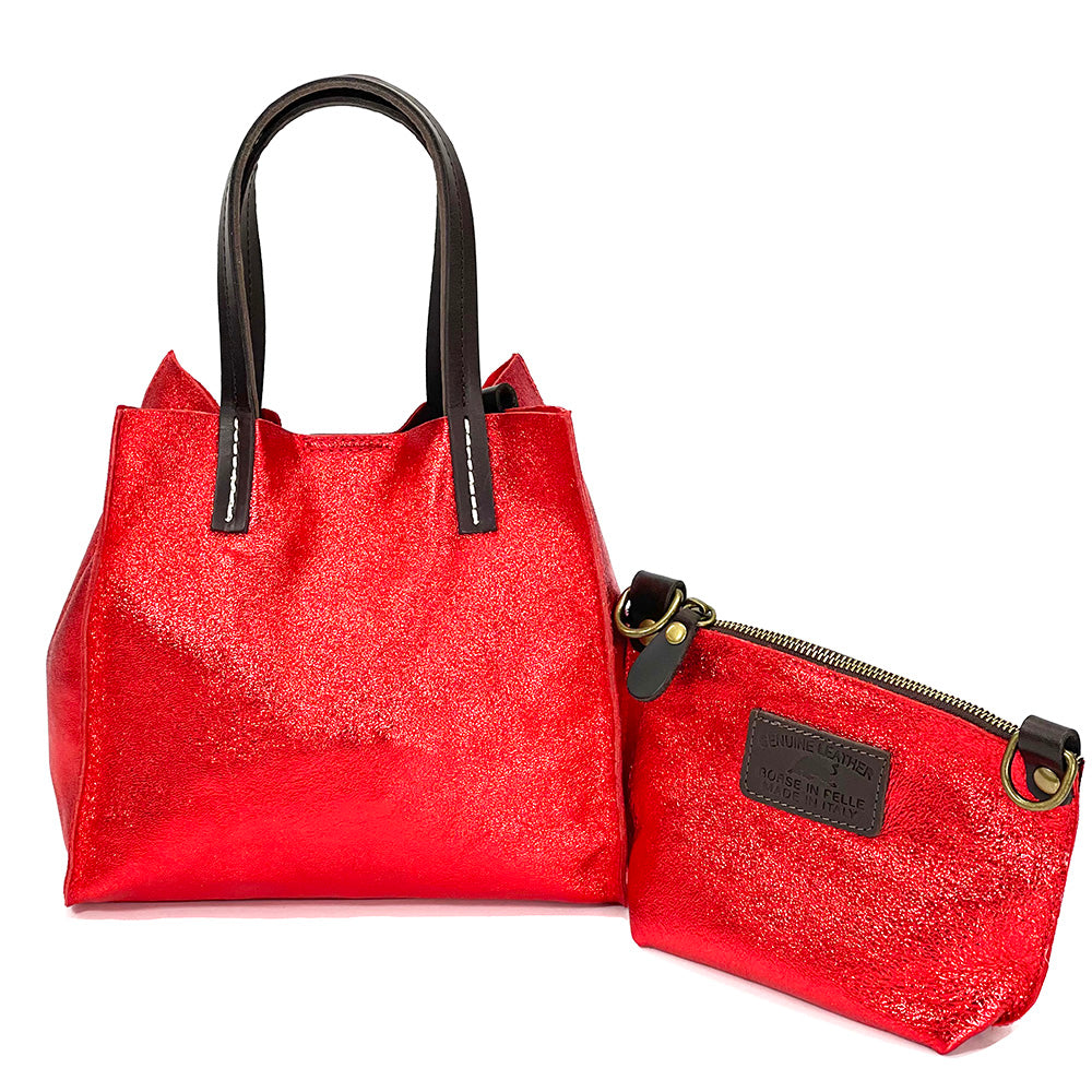 Zama cow Leather Handbag - Made In Italy