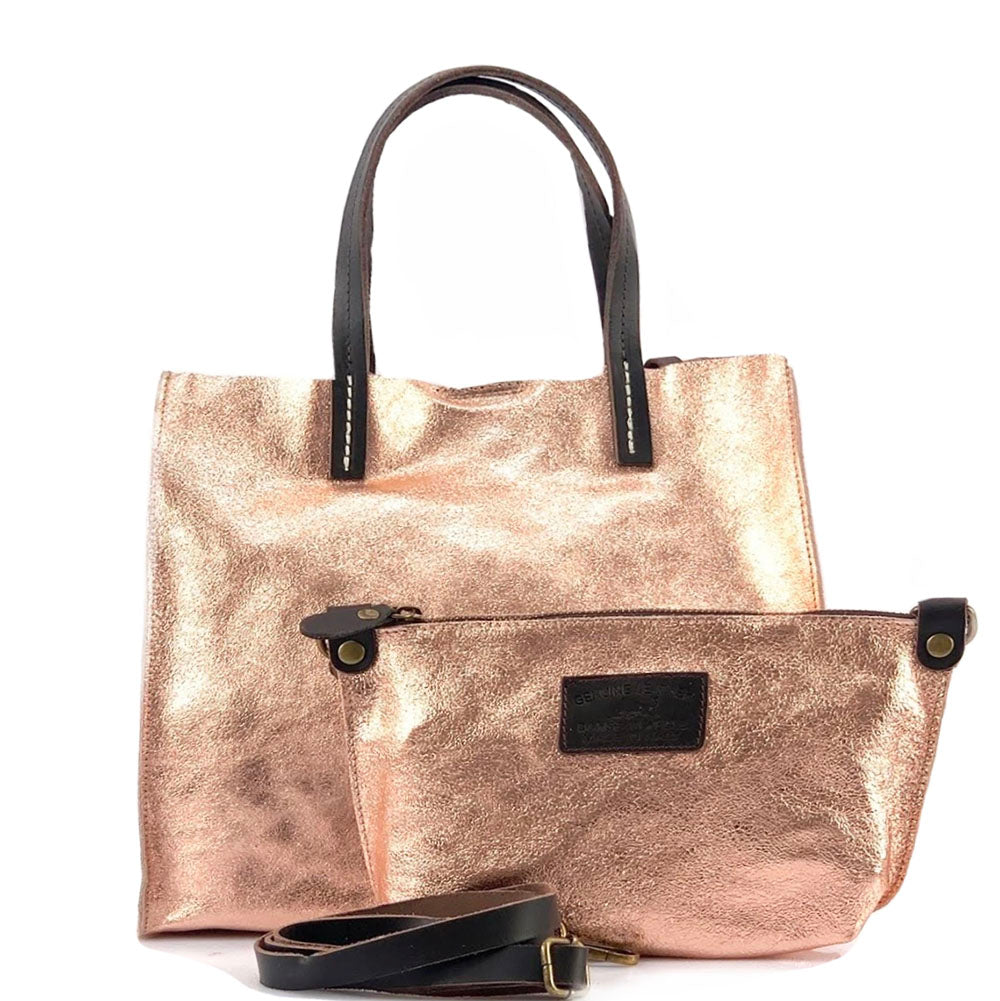 Zama cow Leather Handbag - Made In Italy