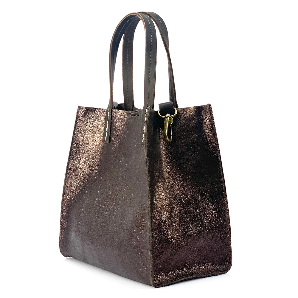 Zama cow Leather Handbag - Made In Italy