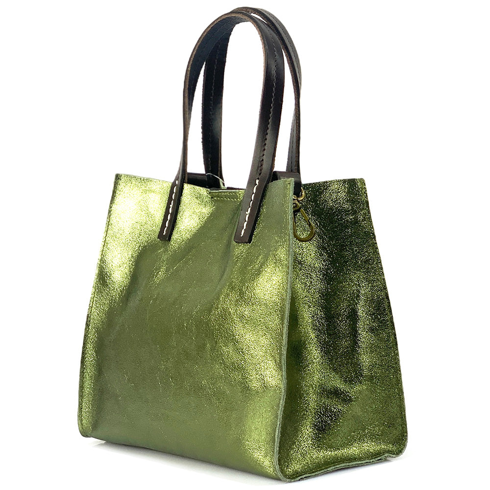 Zama cow Leather Handbag - Made In Italy