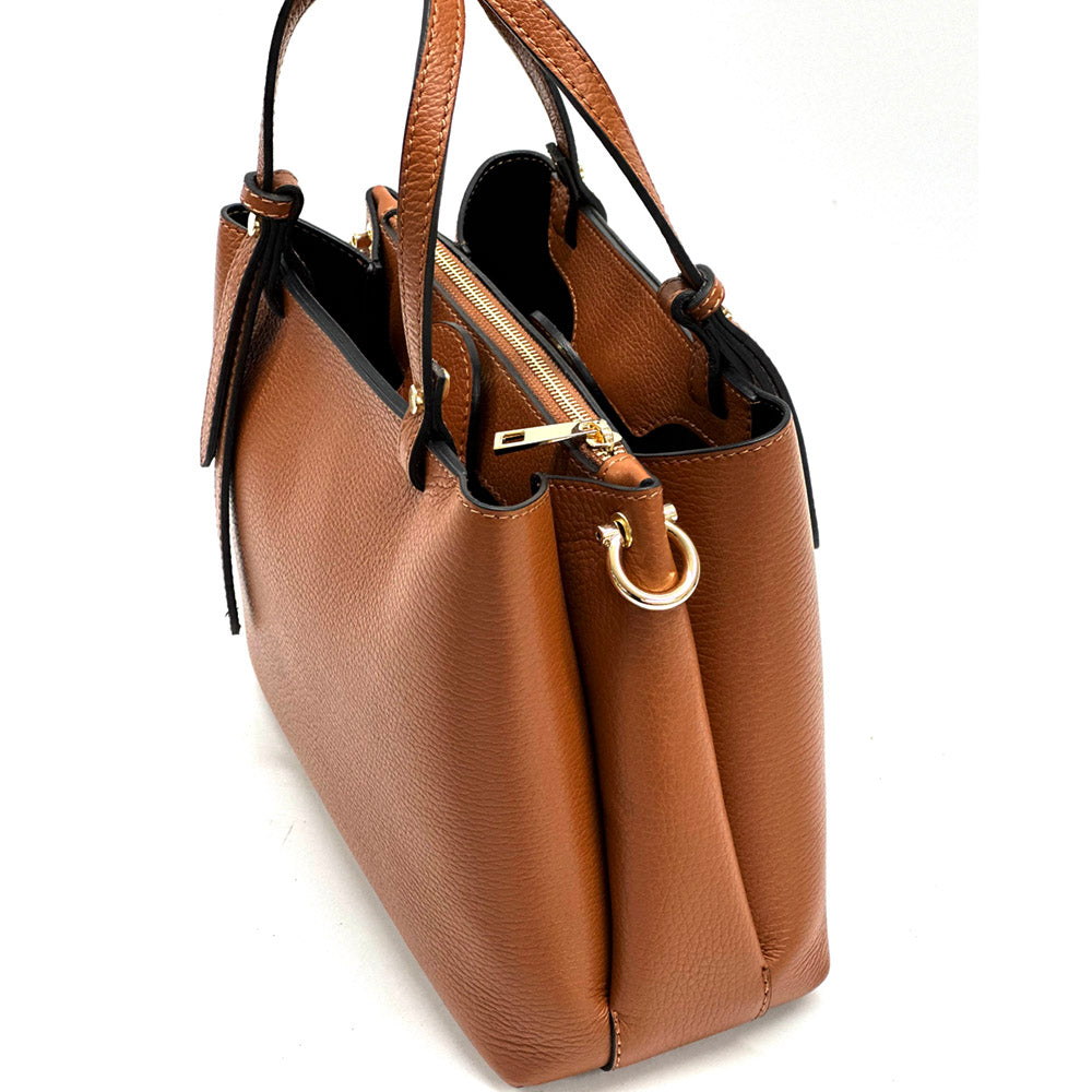 Nicoletta Italian Cow Leather Handbag - Made In Italy