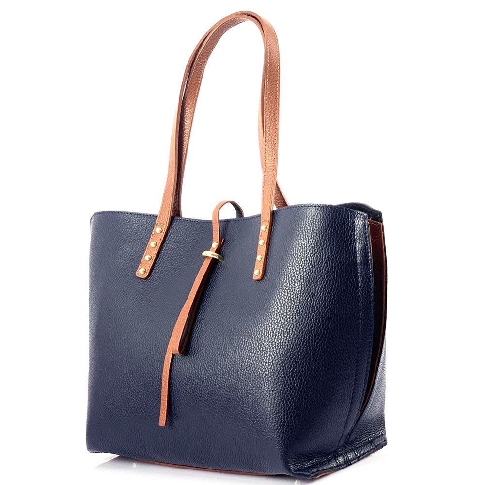 Belinda Leather Shopping Bag - Made In Italy
