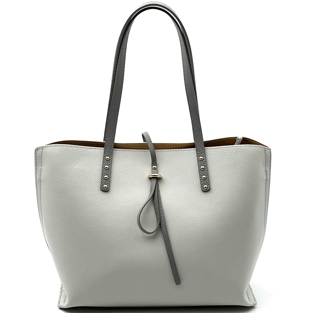 Belinda Leather Shopping Bag - Made In Italy
