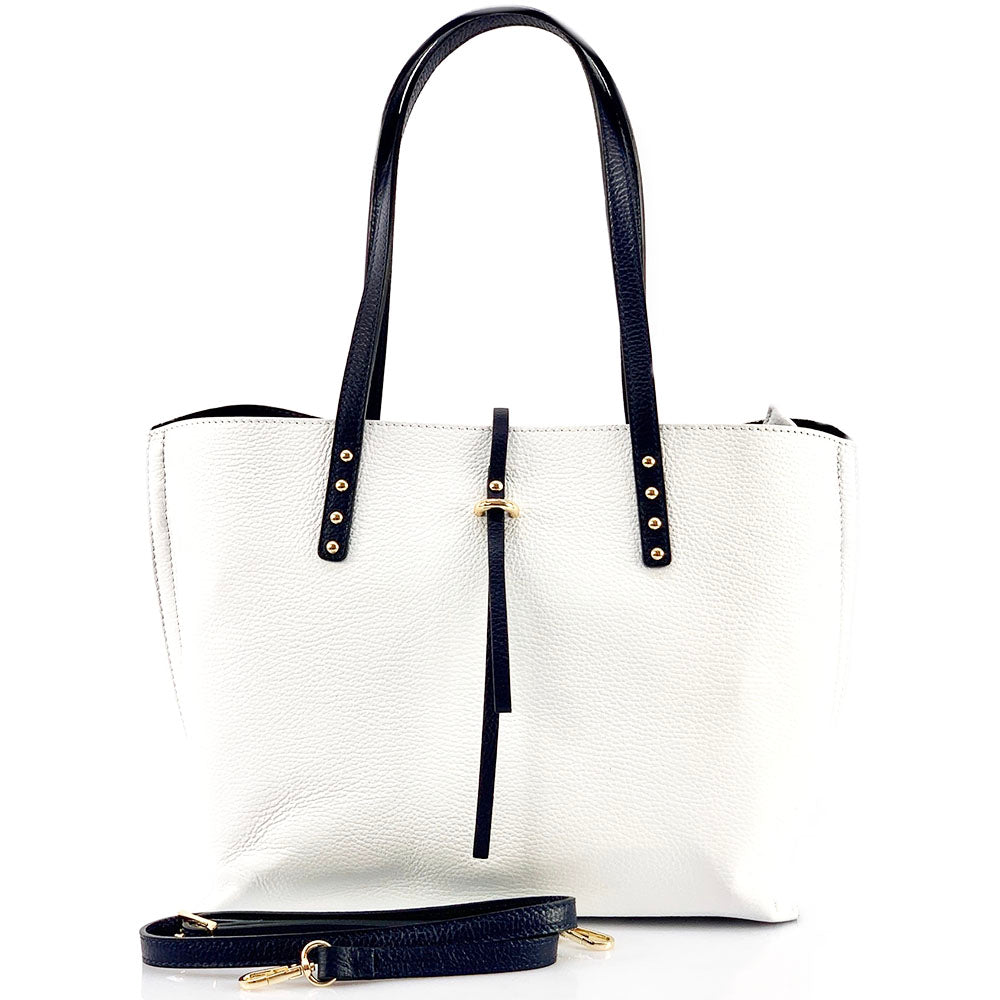 Belinda Leather Shopping Bag - Made In Italy