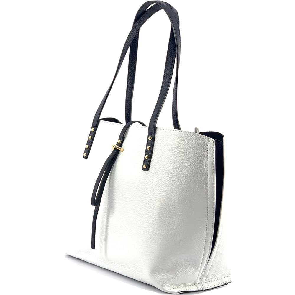 Belinda Leather Shopping Bag - Made In Italy