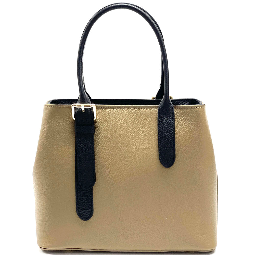 Kentia Leather Shoulder Bag - Made In Italy