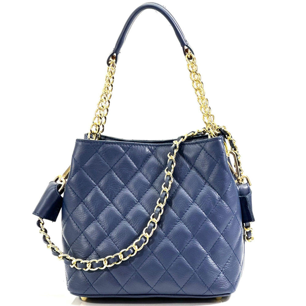 Sabrina Leather Shoulder Bag - Made In Italy