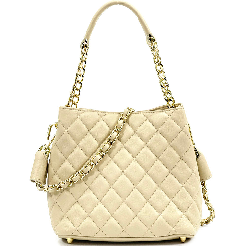 Sabrina Leather Shoulder Bag - Made In Italy