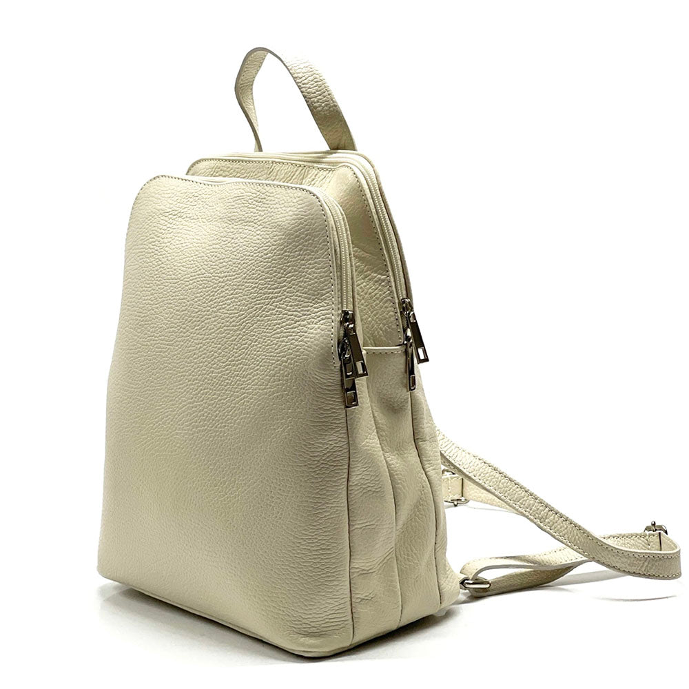 Rosa Cow Leather Backpack - Made In Italy
