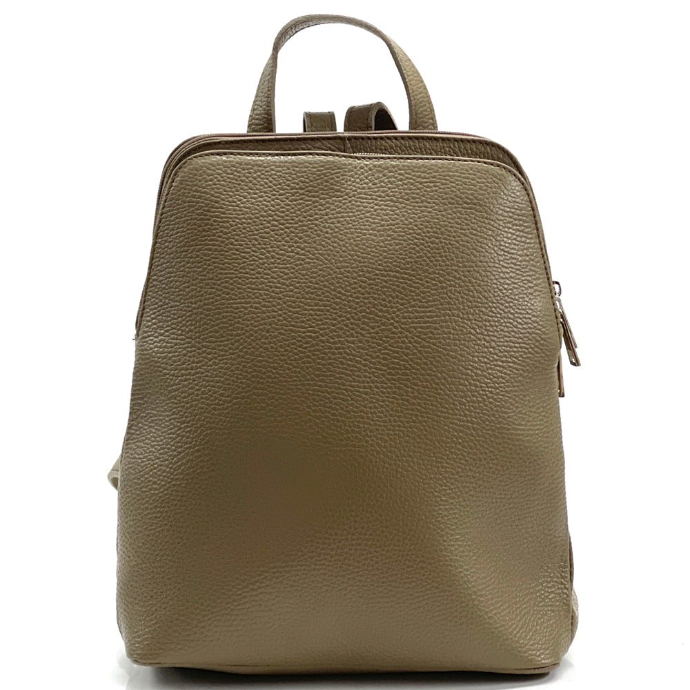 Rosa Cow Leather Backpack - Made In Italy
