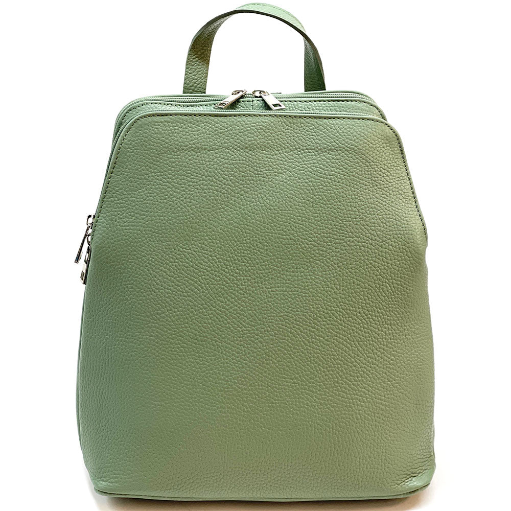 Rosa Cow Leather Backpack - Made In Italy