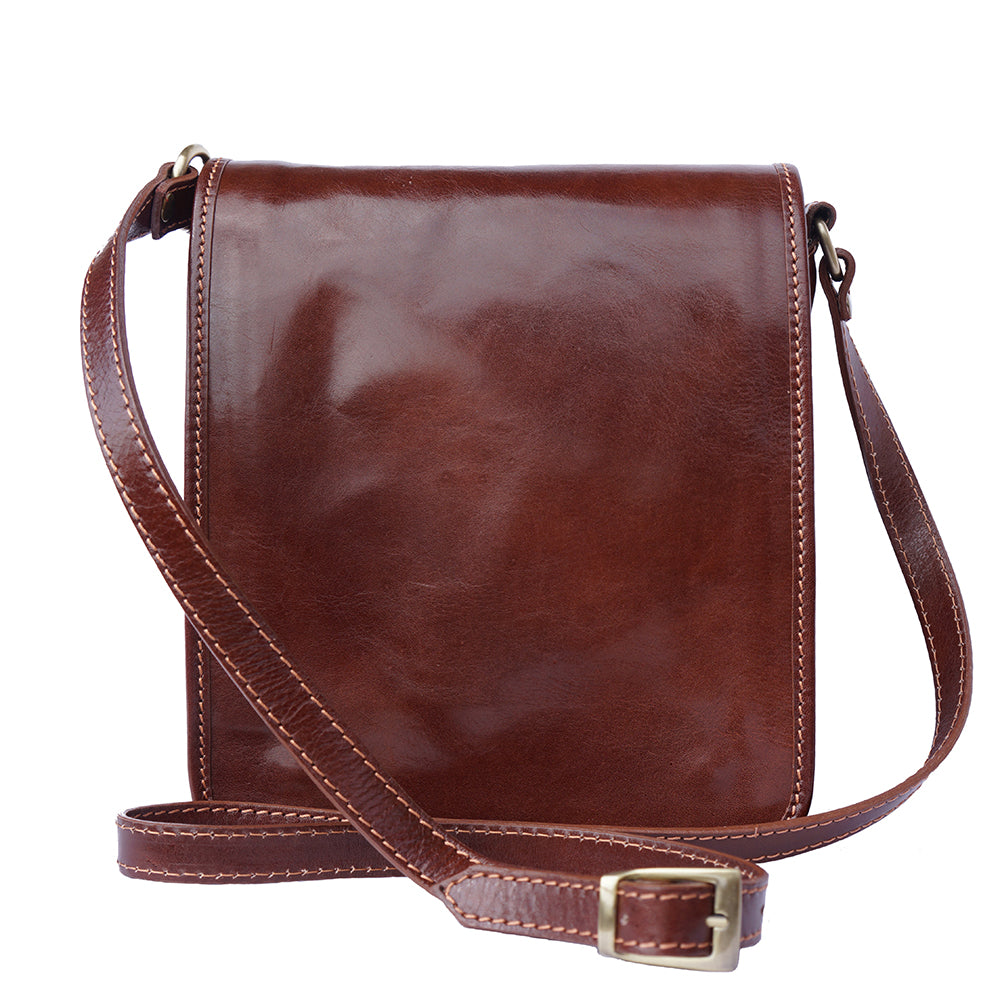 Mirko leather Messenger bag - Made In Italy