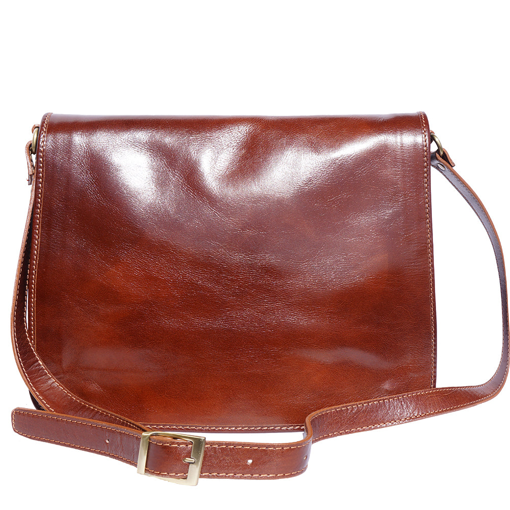 Mirko GM Leather Messenger Bag - Made In Italy