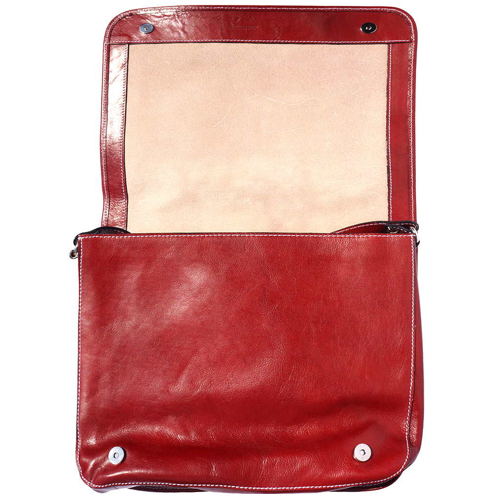 Mirko GM Leather Messenger Bag - Made In Italy