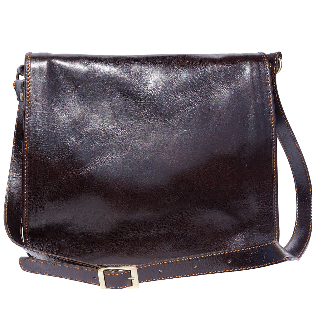 Mirko GM Leather Messenger Bag - Made In Italy