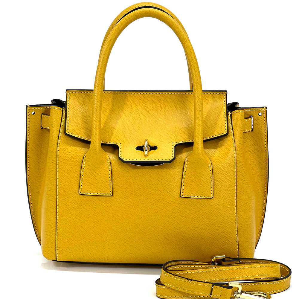 Noelia Italian Leather Handbag - Made In Italy
