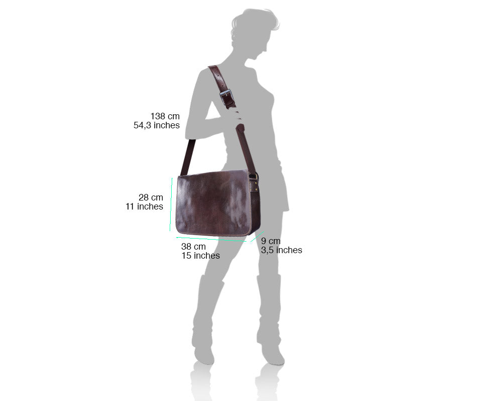 Christopher MM Messenger Bag in Cow Leather - Made In Italy
