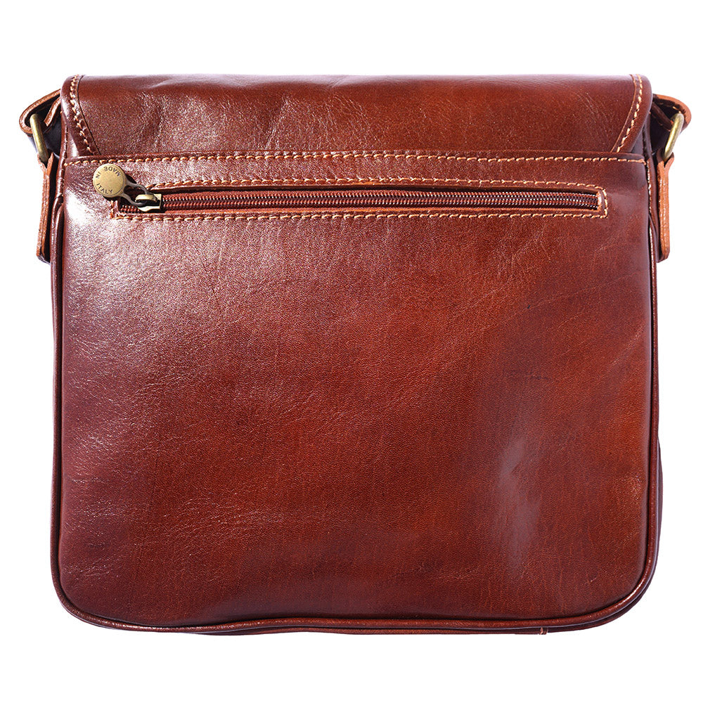 Christopher Messenger Bag in Vegetable Tanned Cow Leather - Made In Italy